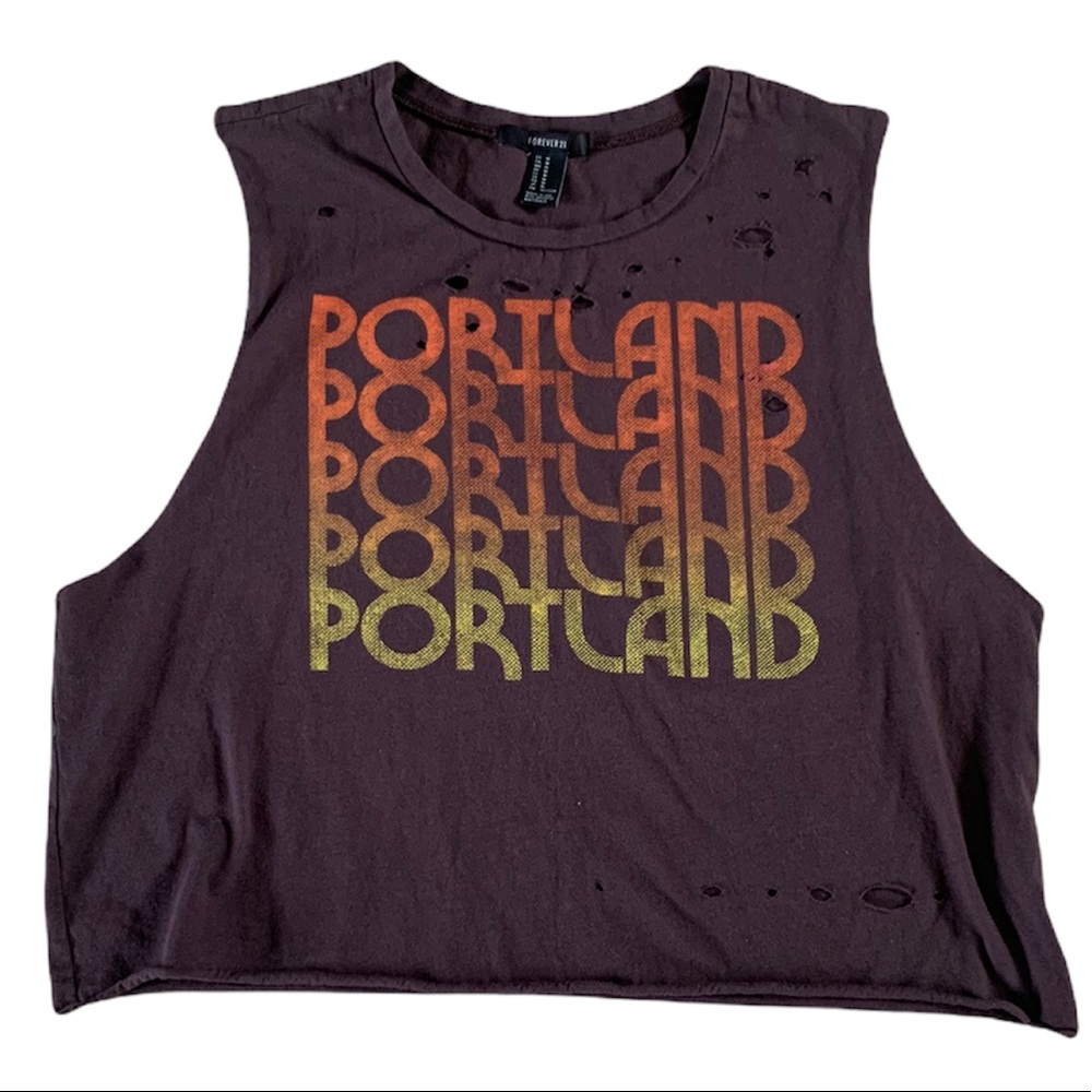 Forever 21 | Portland Distressed Crop Top